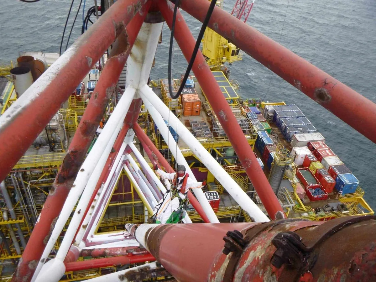 Platforma morska — inspekcja z góry